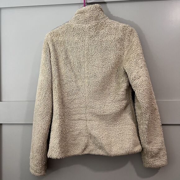 Patagonia Jacket Los Gatos Fleece Women's M Beige Tan Cozy Zip Outdoor Warm - Picture 2 of 13